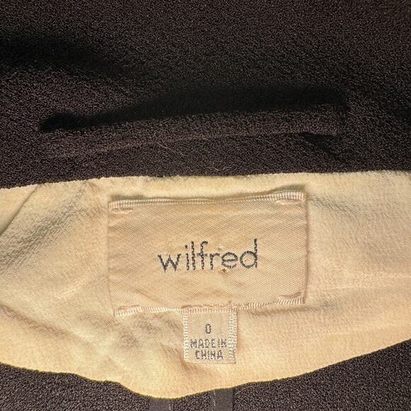 Aritzia Wilfred  Women's sz 0 Black Chevalier Open Blazer Jacket - Picture 4 of 9